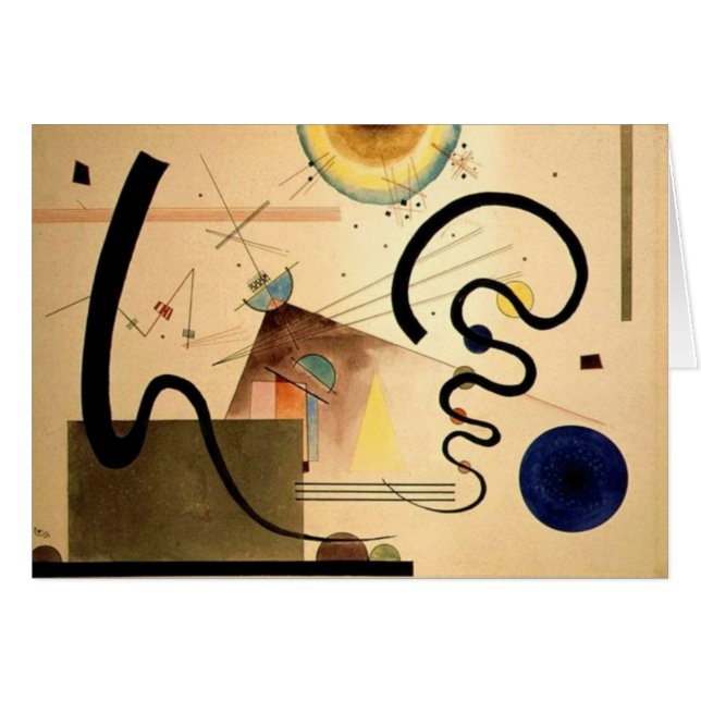 Kandinsky Abstrakt Hälsningskort (Framsidan Horizontal)