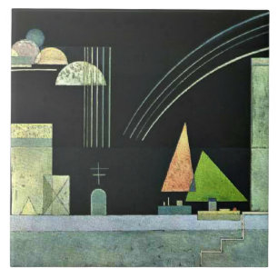 Kandinsky - abstrakt i viloläge, berömd kakelplatta