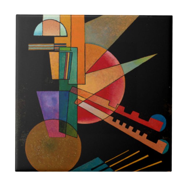 Kandinsky - Abstrakt Interpretation Kakelplatta (Framsidan)
