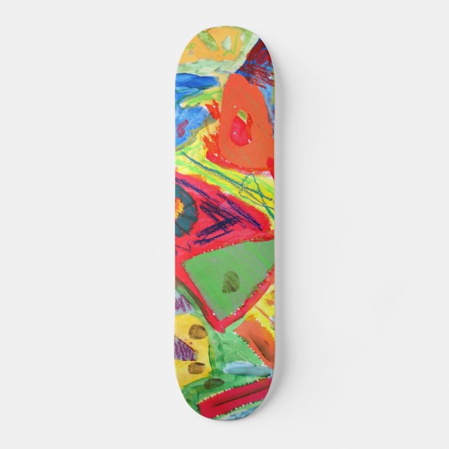 Kandinsky abstrakt konst skateboard bräda 21,5 cm (Framsida)