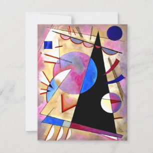 Kandinsky - Abstrakt kubism med Pinks och Blues Kort