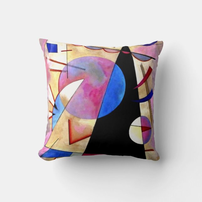 Kandinsky - Abstrakt kubism med Pinks och Blues Kudde (Framsida)