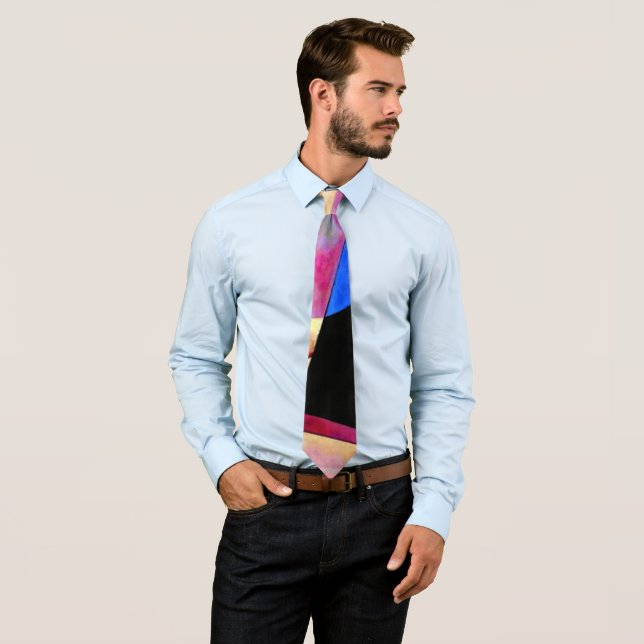 Kandinsky - Abstrakt kubism med Pinks och Blues Slips (In Situ)