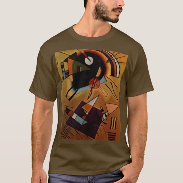 Kandinsky Abstrakt Painting Art Brown Färg T Shirt (Framsida)