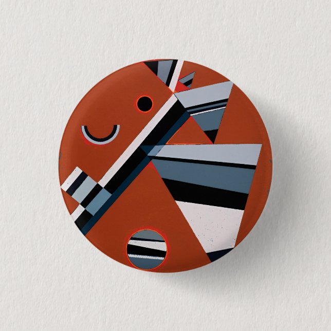 Kandinsky Abstrakt Painting Modern Art Knapp (Framsida)