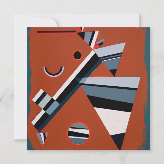 Kandinsky Abstrakt Painting Modern Art Kort (Framsida)