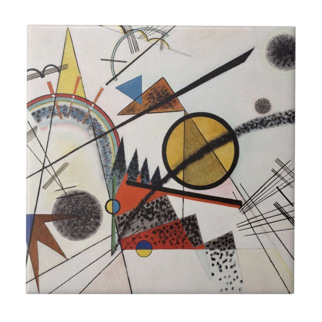 Kandinsky Abstrakt Painting Modern Art Master Kakelplatta (Framsidan)
