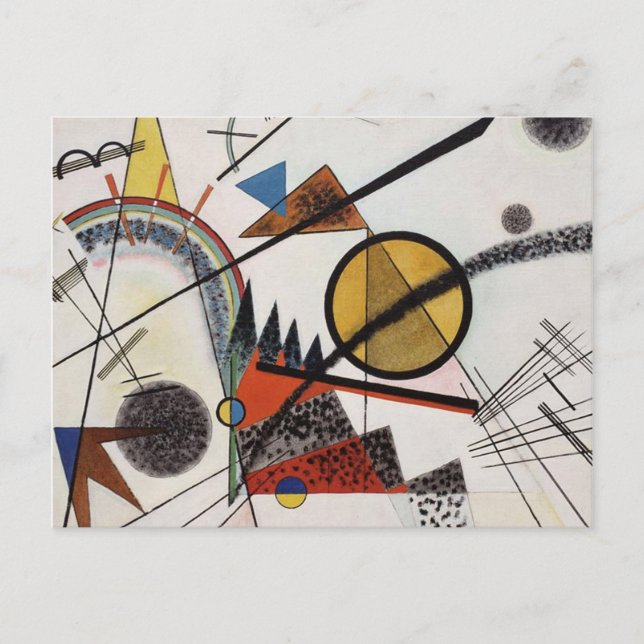 Kandinsky Abstrakt Painting Modern Art Master Vykort (Framsida)