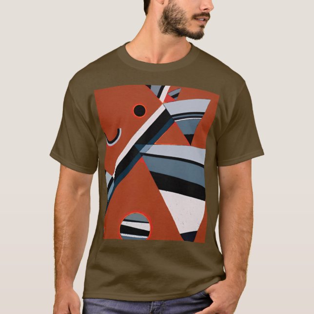 Kandinsky Abstrakt Painting Modern Art T Shirt (Framsida)