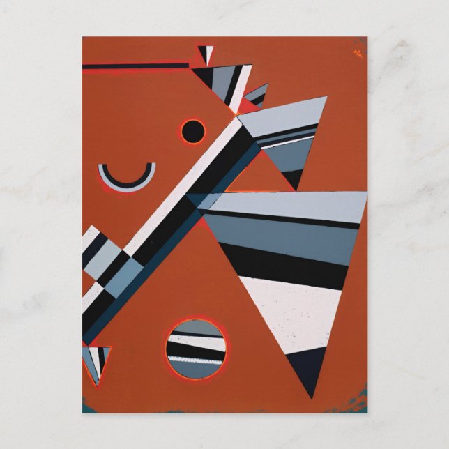 Kandinsky Abstrakt Painting Modern Art Vykort (Framsida)