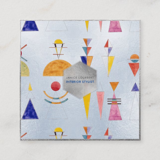 Kandinsky, Akvarell, Skiss Gate of Kiev Fyrkantigt Visitkort (Framsida)