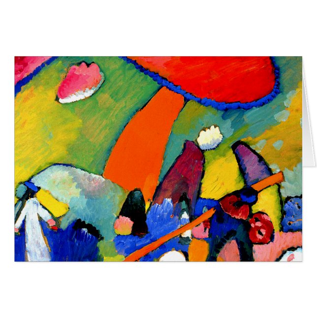 Kandinsky - Beach Scene Hälsningskort (Framsidan Horizontal)