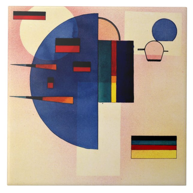Kandinsky - Beräknad, populär målning. Kakelplatta (Framsidan)
