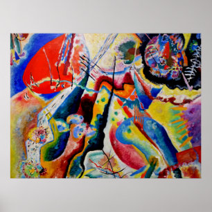 Kandinsky - Bild mit rotem fleck Poster