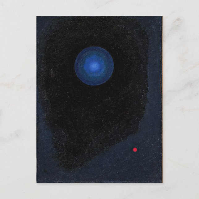 Kandinsky - Blå, abstrakt konst  Vykort (Framsida)