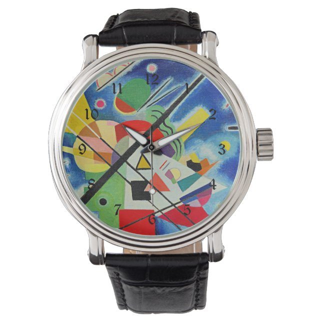 Kandinsky - blå målning armbandsur (Framsida)
