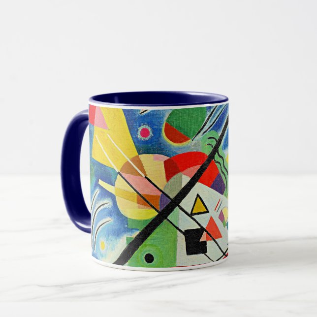 Kandinsky - blå målning mugg (Framsida vänster)