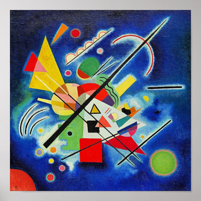 Kandinsky - blå målning poster (Framsidan)