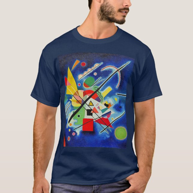 Kandinsky - blå målning t shirt (Framsida)