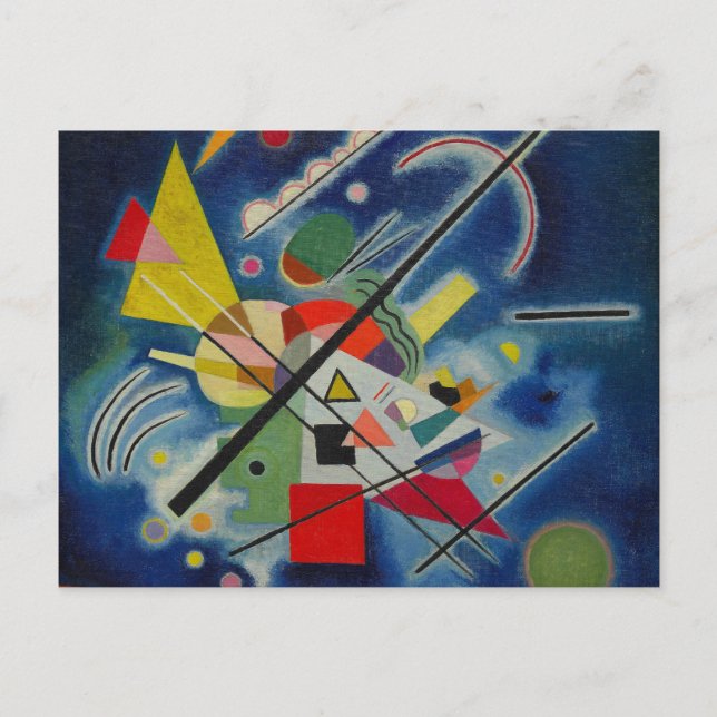 Kandinsky - blå målning vykort (Framsida)