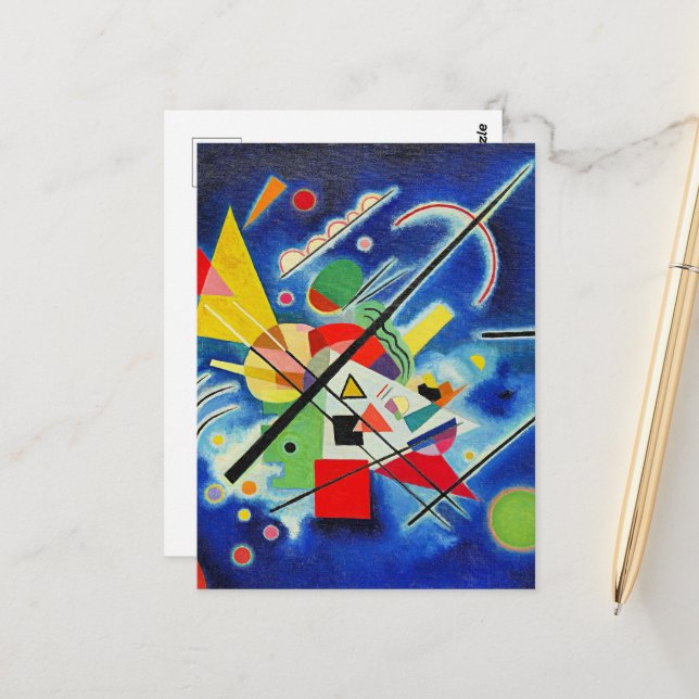 Kandinsky - blå målning vykort (Fram/Back In Situ)