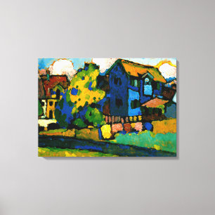 Kandinsky - Blåa huset lilla Canvastryck
