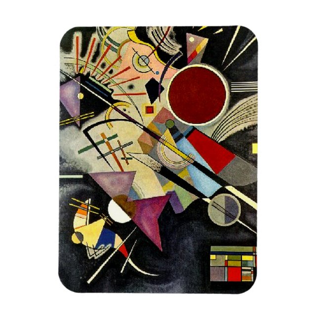 Kandinsky - Black Accompaniment Magnet (Vertikal)