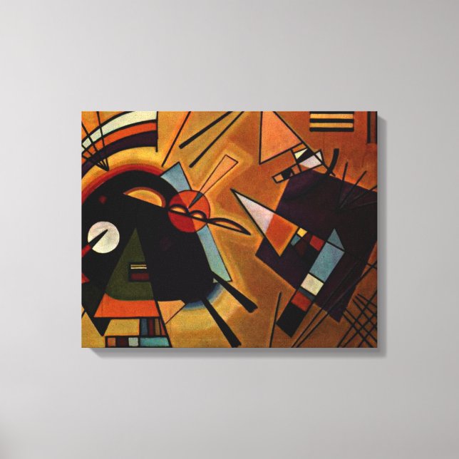 Kandinsky - Black and Violet Canvastryck (Framsida)