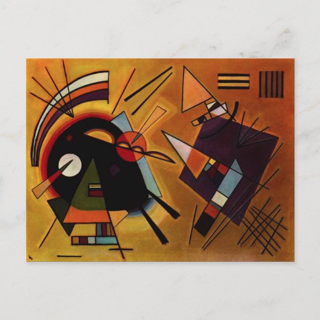 Kandinsky Black and Violet Postcard Vykort (Framsida)