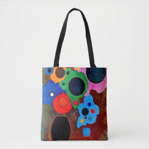 Kandinsky - Black Enhanasing, abstrakt Art. Tygkasse