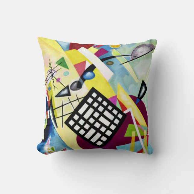 Kandinsky - Black Grid Kudde (Framsida)