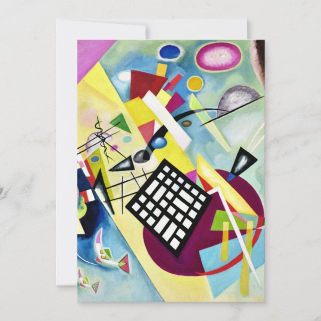 Kandinsky - Black Grid, populär abstrakt konst, Kort (Framsida)