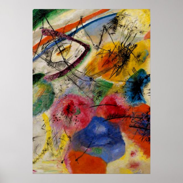 Kandinsky - Black Linjer Poster (Framsidan)