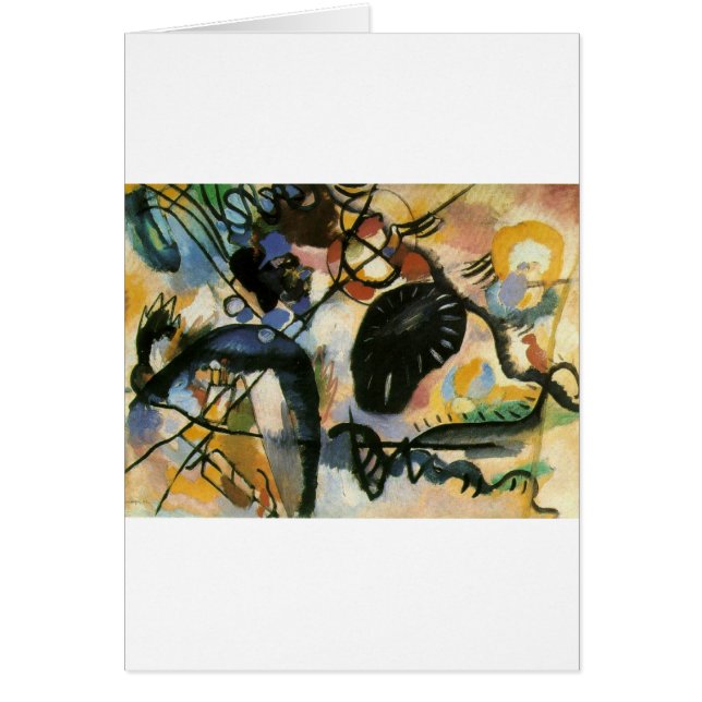 Kandinsky Black Spot Abstrakt Artwork Hälsningskort (Framsidan)