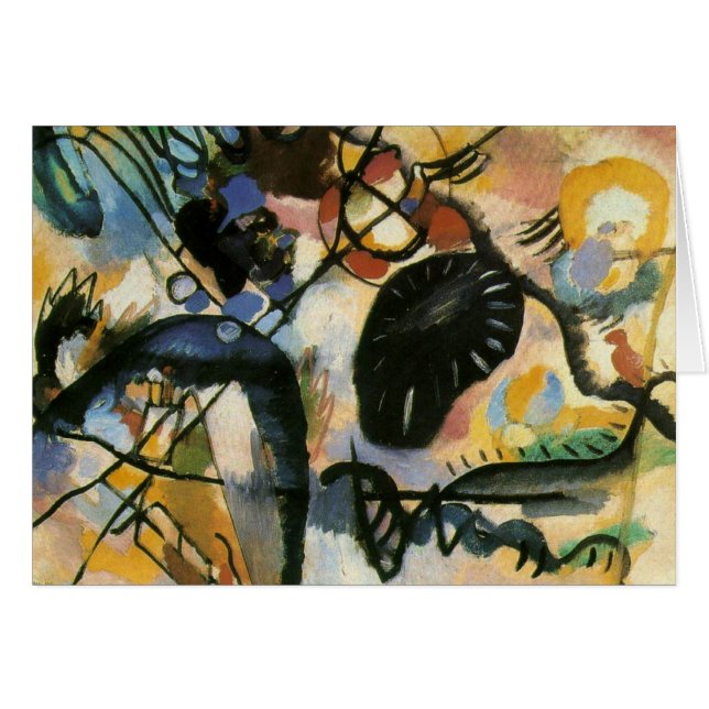 Kandinsky Black Spot Abstrakt Artwork Hälsningskort (Framsidan Horizontal)
