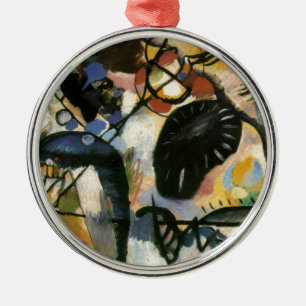 Kandinsky Black Spot Abstrakt Artwork Julgransprydnad Metall