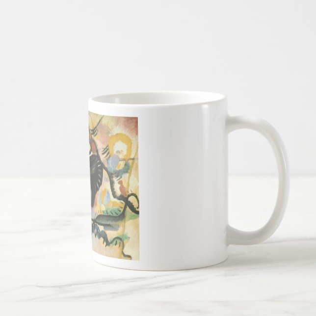 Kandinsky Black Spot Abstrakt Artwork Kaffemugg (Höger)