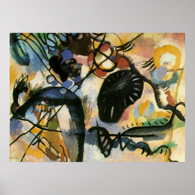 Kandinsky Black Spot Abstrakt Artwork Poster (Framsidan)