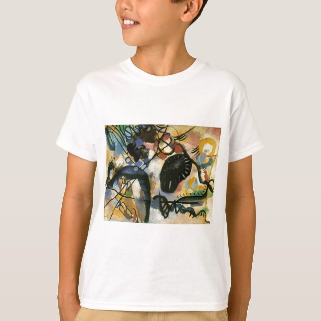 Kandinsky Black Spot Abstrakt Artwork T-shirt (Framsida)