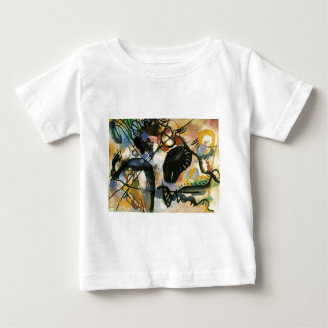 Kandinsky Black Spot Abstrakt Artwork Tee (Framsida)