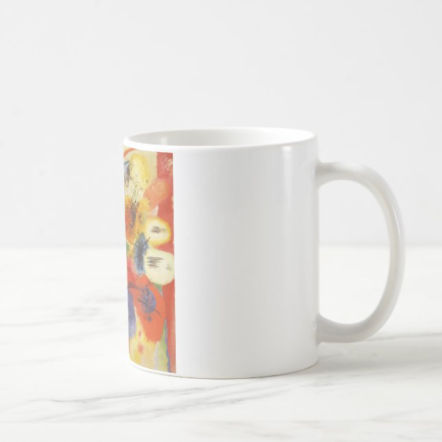 Kandinsky Black Strokes Abstrakt Painting Kaffemugg (Höger)