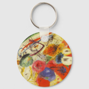 Kandinsky Black Strokes Abstrakt Painting Nyckelring