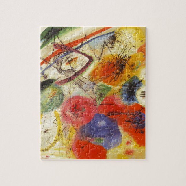 Kandinsky Black Strokes Abstrakt Painting Pussel (Vertikal)