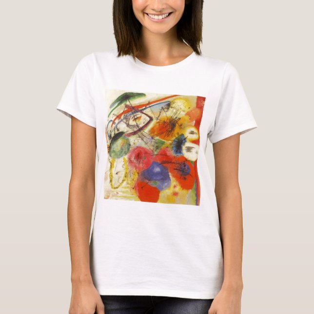 Kandinsky Black Strokes Abstrakt Painting Tee (Framsida)