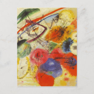 Kandinsky Black Strokes Abstrakt Painting Vykort