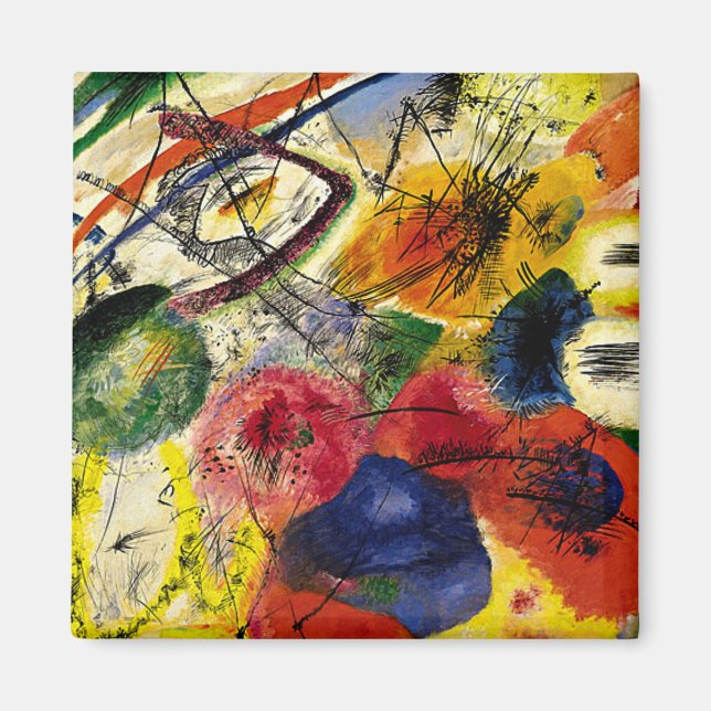 Kandinsky - Black Strokes Magnet (Framsidan)