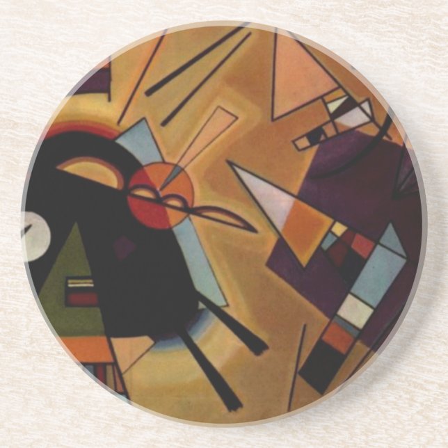Kandinsky Black Violet Underlägg Sandsten (Framsidan)