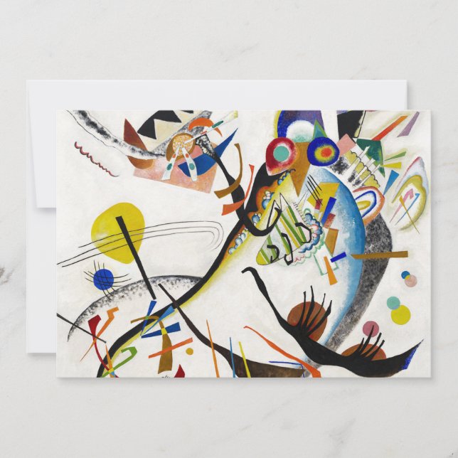 Kandinsky blått segmenterar inbjudningar (Framsida)