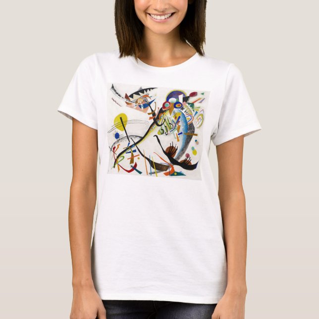 Kandinsky blått segmenterar T-tröja T-shirt (Framsida)