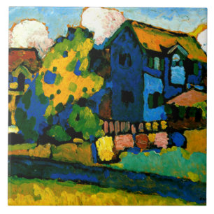Kandinsky - Blaues Haus Klein Kakelplatta